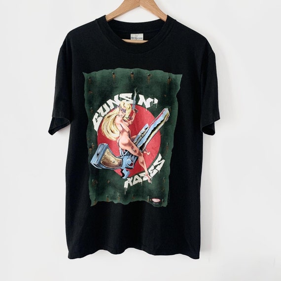 1992 Guns N Roses Vintage Tour Band Rock Tee Shirt 90s 1990s Con