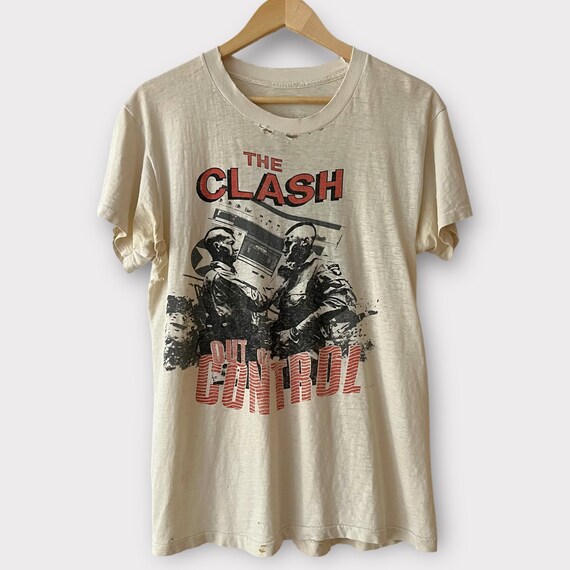 1984 The Clash Out Of Control Vintage Tour Band Punk Rock T-Shirt 