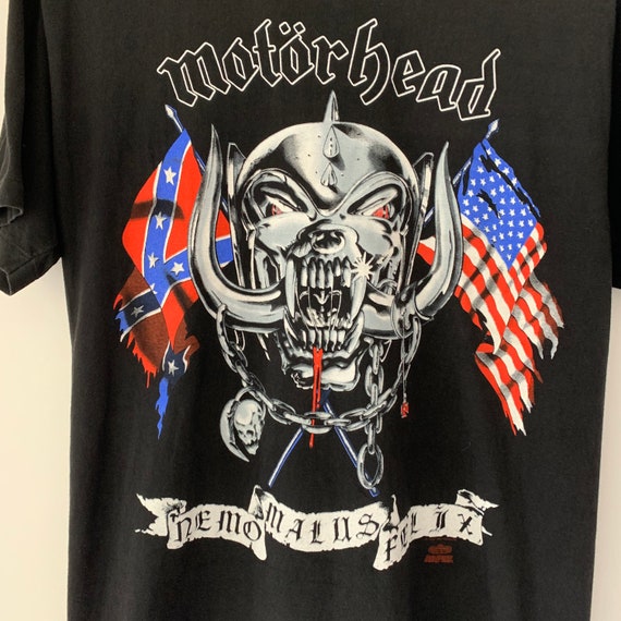 1991 Motorhead Vintage Rock Band Tour Tee Shirt 9… - image 3