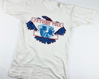 1970s Jethro Tull Vintage Tour Band Rock Tee Shirt 70s