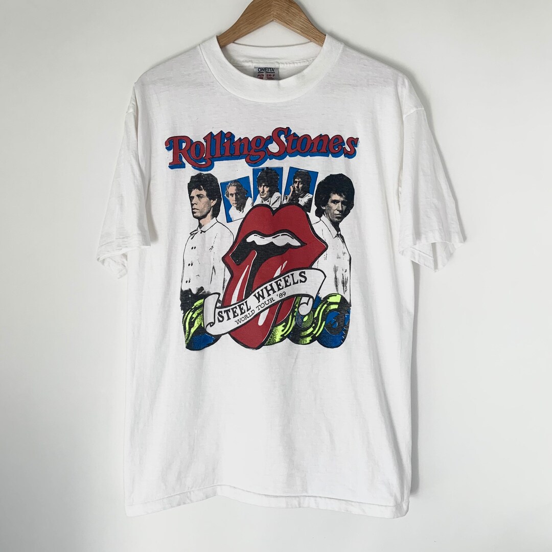 ローリング・ストーンズ スティール・ホイールズ Tシャツ 1989年 ローリングストーンズ 1989年北米ツアー Tシャツ Lサイズ - メルカリ