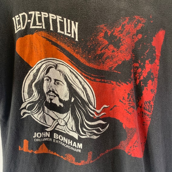 1970s Led Zeppelin John Bonham Vintage Tour Band Rock Tee Shirt