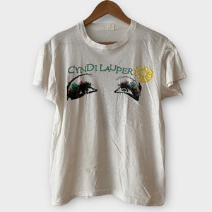 1986 Cyndi Lauper Vintage Tour Band Camiseta 80s 1980s