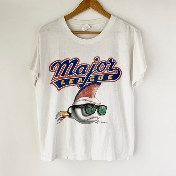 1989 Major League Vintage Película Promo camiseta 80s 1980s Béisbol Charlie Sheen
