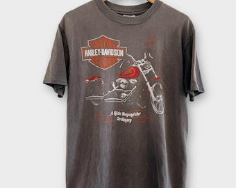Camiseta vintage de motocicleta Harley Davidson de 1986, Buffalo, Nueva York, años 80