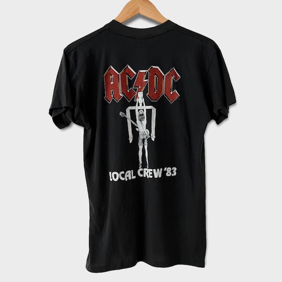 1983 AC DC Local Crew Vintage Tour Band Rock Tee … - image 2