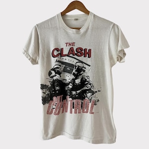 1984 The Clash &quot;Out Of Control&quot; Vintage Band Punk Rock Tee Shirt 80s 1980s
