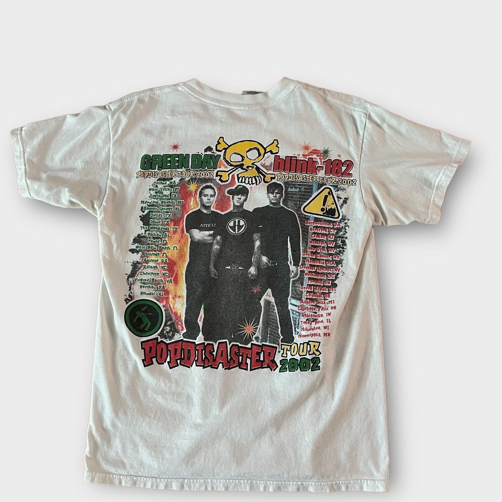 2002 Green Day With Blink 182 Vintage Tour Band Rock Tee 2002 Green Day With Blink 182 Vintage Tour Band Rock Tee