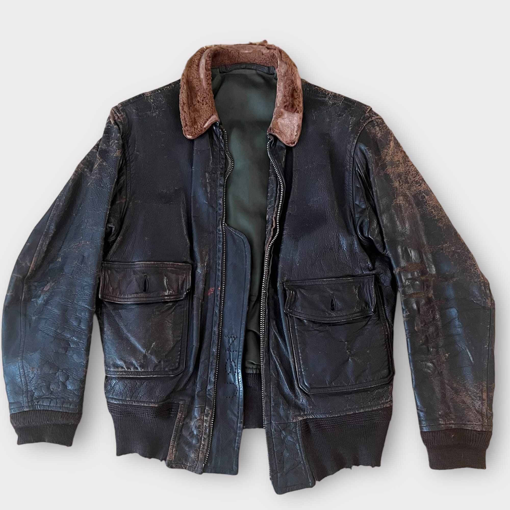 50s Bomber Jacket Leather - Etsy 50s Bomber Jacket Leather - Etsy