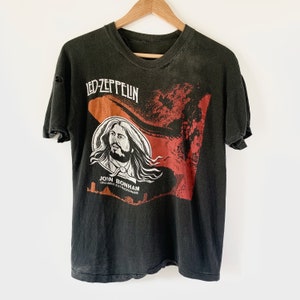 1970s Led Zeppelin John Bonham Vintage Tour Band Rock Tee Shirt 70s 1970s