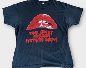 Camiseta promocional vintage de la película Rocky Horror Picture Show de los años 80