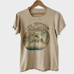 1974 Led Zeppelin &quot;Swan Song&quot; Vintage Tour Band Promo Tee Shirt 70s 1970s