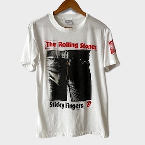1989 Rolling Stones &quot;Sticky Fingers&quot; Vintage Tour Band Rock Tee Shirt 80s 1980s