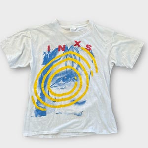 1988 INXS Vintage Band Tour Tee Shirt 80s 1980s