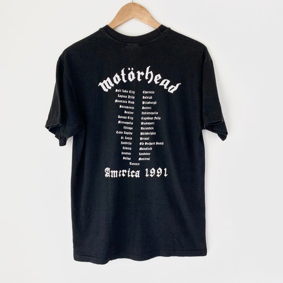 1991 Motorhead Vintage Rock Band Tour Tee Shirt 9… - image 2