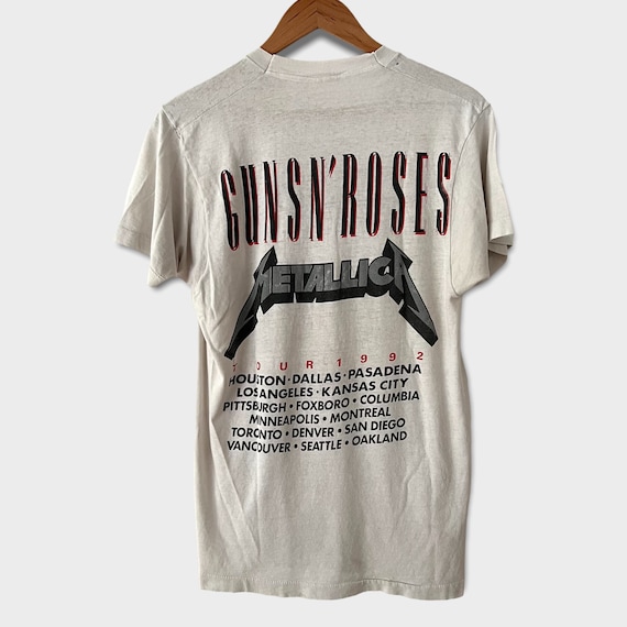 1992 Metallica Guns N Roses Vintage Tour Band Rock Tee Shirt