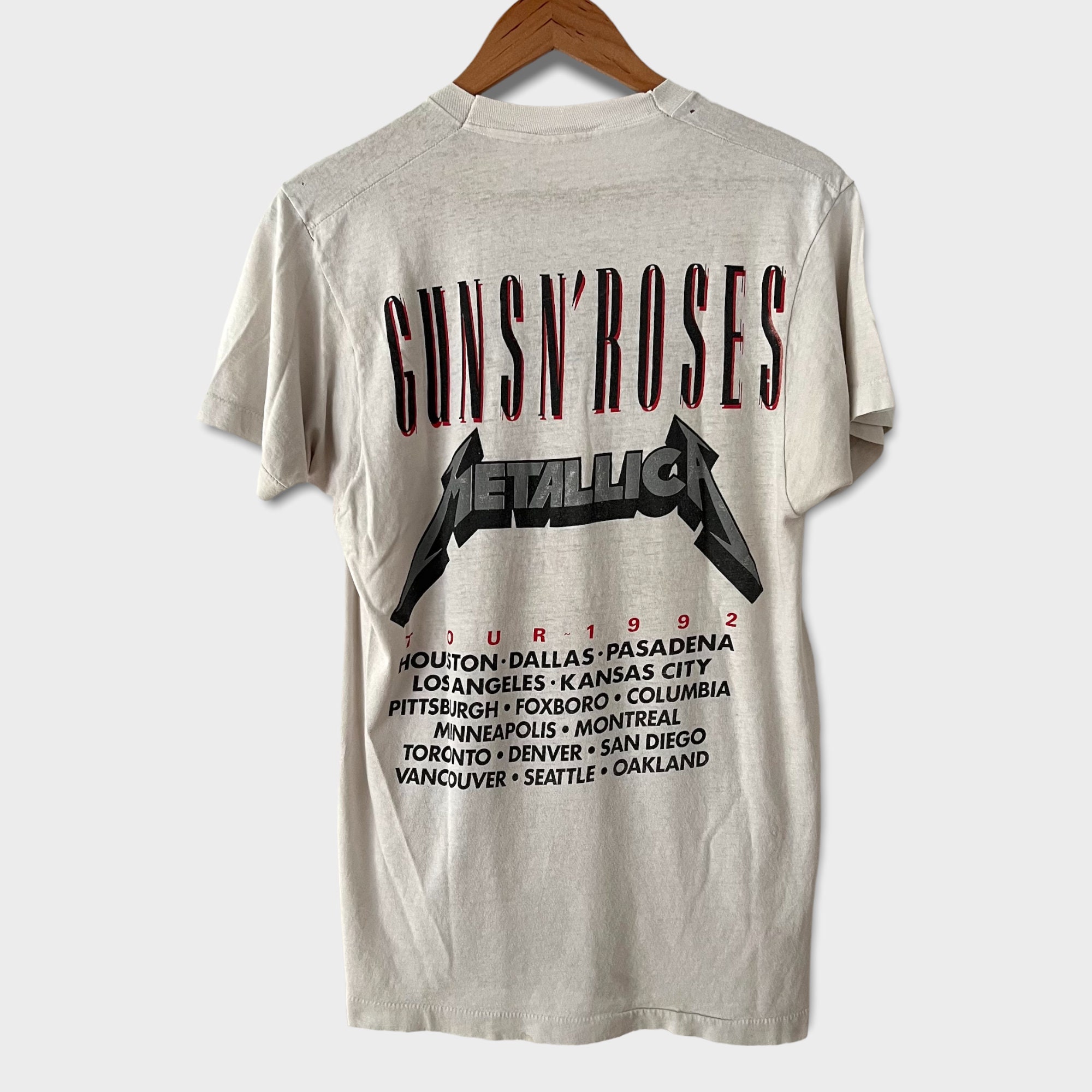 1992 Metallica Guns N Roses Vintage Tour Band Rock Tee Shirt
