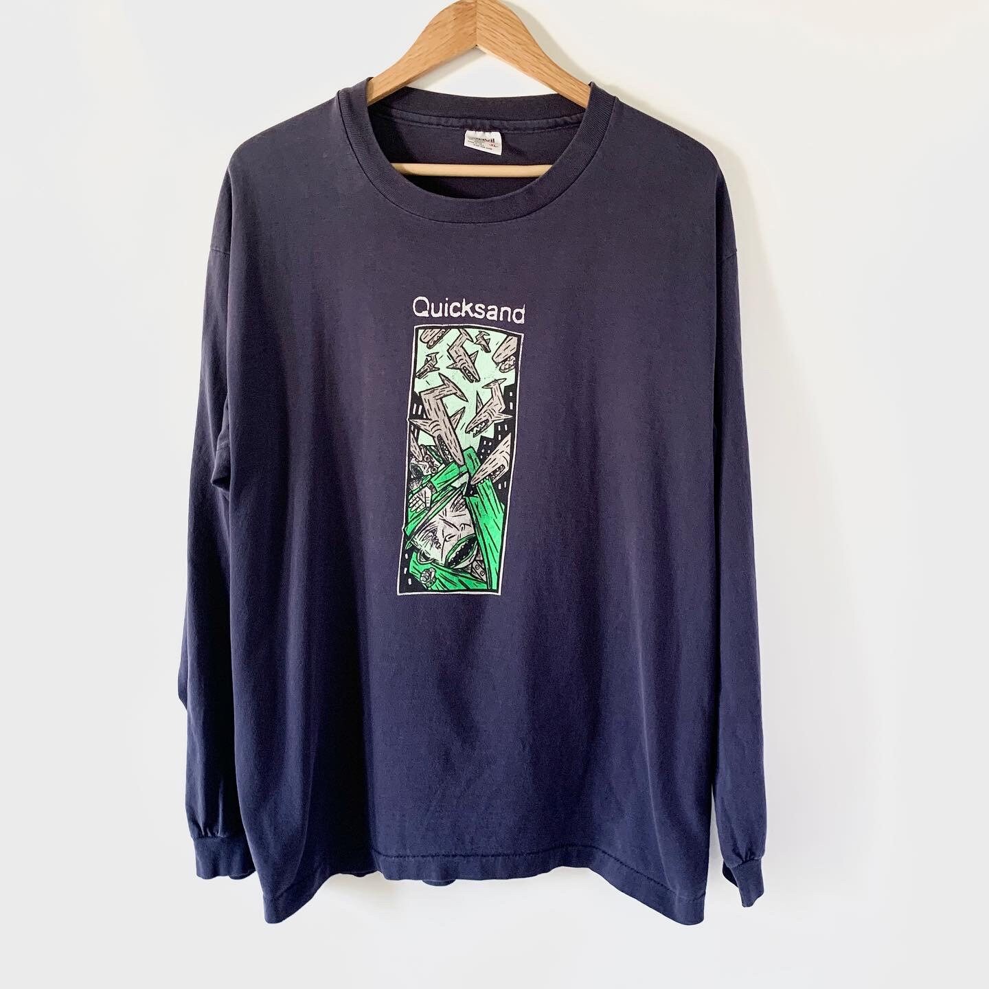 1993 Quicksand Vintage Tour Band Rock Long Sleeve Tee Shirt 90s 