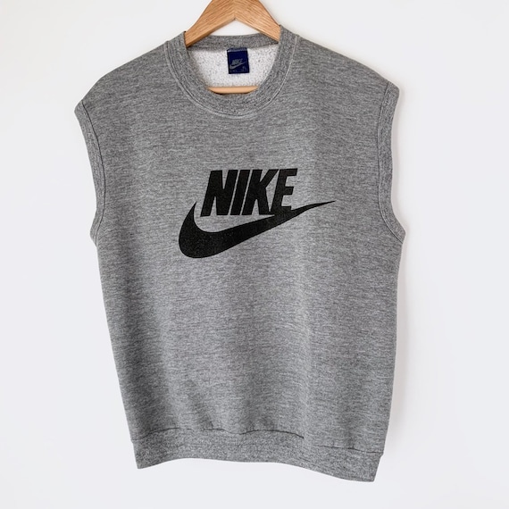 1980s Nike Logo Vintage Sweatshirt Muscle Tee Shi… - image 1