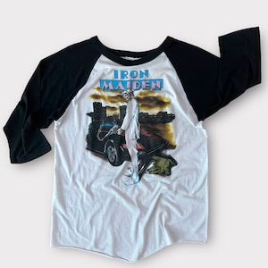1987 Iron Maiden &quot;Vice Is Nice&quot; Florida Concert Dates Vintage Tee Shirt 80s 1980