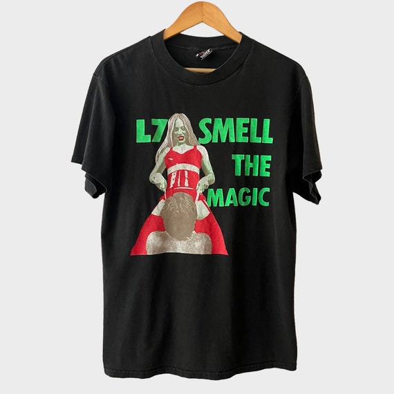 1990s L7 Smell The Magic Vintage Tour Band Rock Promo T-Shirt 90er 
