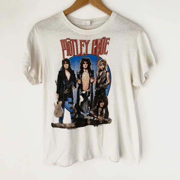 1987 Motley Crue "Alister Fiend" Vintage Tour Band Rock Shirt 80s 1980s