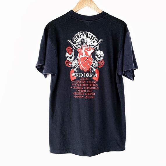 90's GUNS N' ROSES COMA World Tour T-シャツ 90's “GUNS N' ROSES” Band Print Tee「COMA WORLD TOUR」 | RENGA
