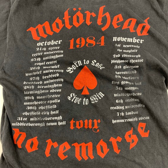 1984 Motorhead "No Remorse" Vintage Tour Band Roc… - image 4