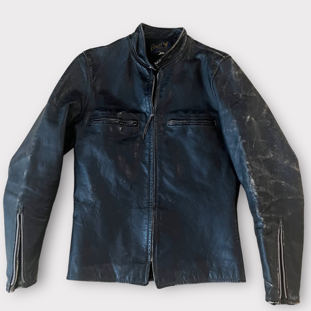 1950s Buco J-100 Vintage Leather Motorcycle Jacket Cafe 1950s Buco J-100 Vintage Leather Motorcycle Jacket Cafe