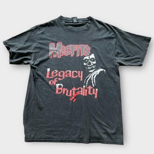 1990s Misfits &quot;Legacy Is Brutality&quot; Vintage Band Tour Punk Tee Shirt 90s Danzig