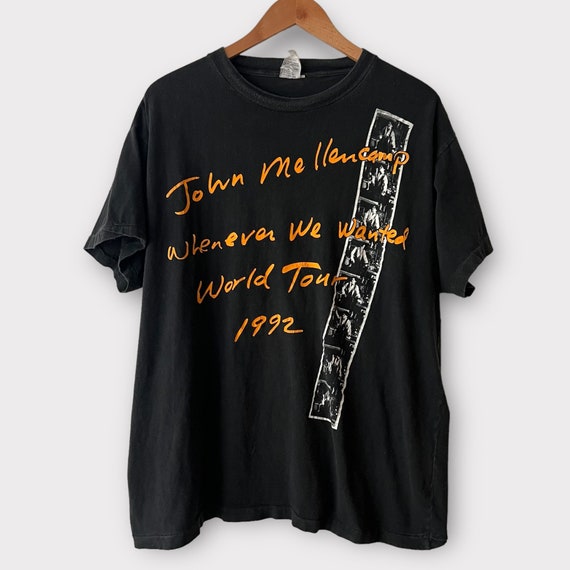 1992 John Mellencamp Local Tour Crew Vintage Band Rock Tee Shirt 