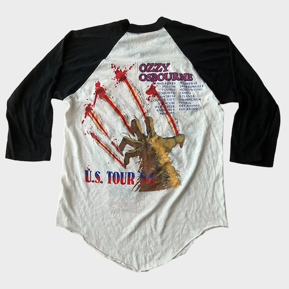 Bark at the moon ベースボールシャツ VINTAGE 1984 BARK AT THE MOON OZZY OSBOURNE CONCERT Jersey