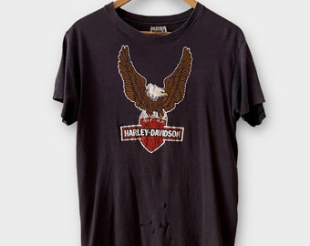 Vintage 70's Harley Davidson Motorcycles Flying Eagle Print Made