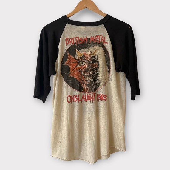 1983 Iron Maiden "Onslaught" Vintage Band Tour He… - image 2