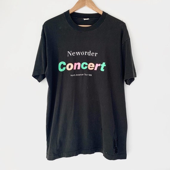 1989 New Order Vintage Tour Band New Wave Tee Shir