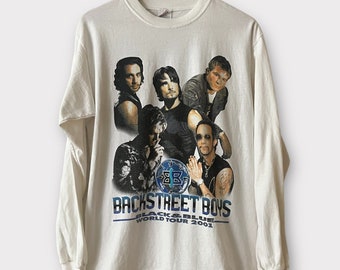 Vintage 1998 Backstreet Boys Group Photo T Shirt Size XL (W 23 X L