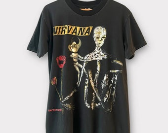 1994 Nirvana "Incesticide" Vintage Tour Band Grunge Rock Tee Shirt 90s 1990s