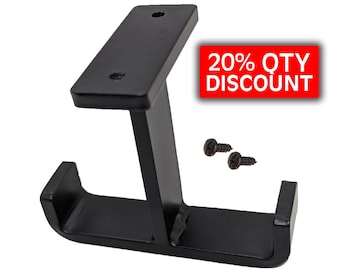 Double Undermount Cabinet Hook Black Steel Iron Modern Farmhouse Rustic Industrial