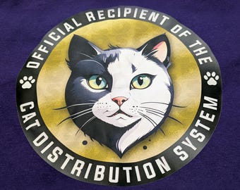 Cat Distribution System Shirt, Funny Cat Mom Gift, Cat Lover T Shirt, Rescue Cat Tee, Introvert Cat Humor Shirt, Cat Dad Gift Idea