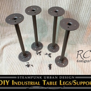 4 DIY Table Legs/Supports I-Brackets (9", 10", or 12") - Rustic, Industrial