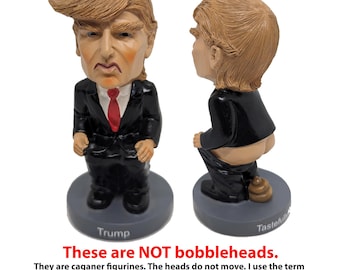 Trump Dumper Caganer Poop Figurine Bobblehead Thingee Prank Gift