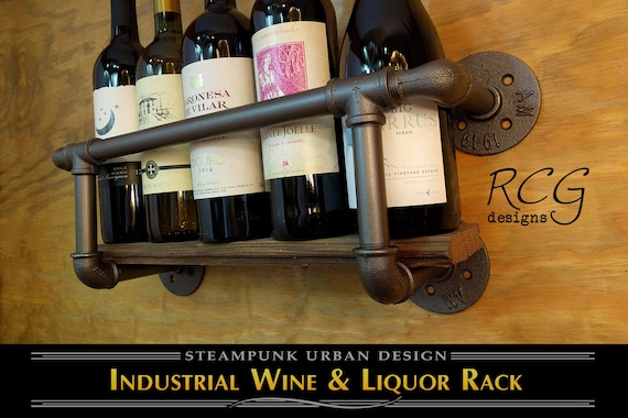 The Connie Pipe Industrial Wine Rack Liquor Shelf with or W o