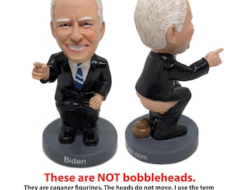 Slidin' Biden Caganer Pooper Figure Bobblehead Guy Gag Gift
