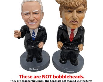 Biden vs Trump CAGE MATCH Duo Package Bobblehead Figurines Prank Gag