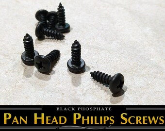Metal Screws - Philips Pan Head #8 x 1/2" Black Self Piercing (Tapping)