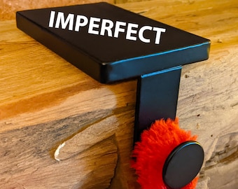 IMPERFECT Black Christmas Low Profile Stocking Hanger Stocking Hook Stocking Holders for Mantel Heavy Duty Rustic Industrial Plain