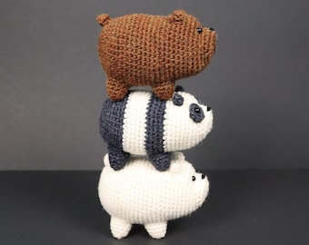 We Bare Bears Bear Stack Crochet Pattern PDF