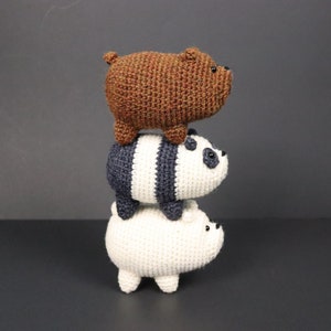 We Bare Bears Bear Stack Modèle de crochet PDF