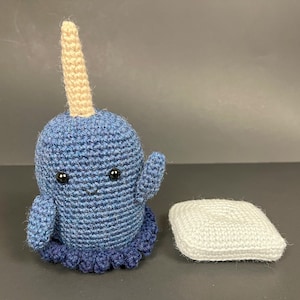 Mr Narwhal amigurumi crochet pattern digital PDF