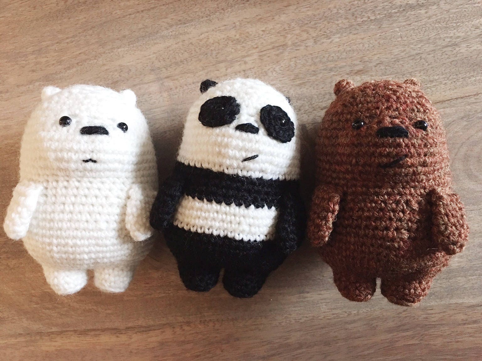 Crochet pattern We Bare Bears Inspired Baby Bear Etsy